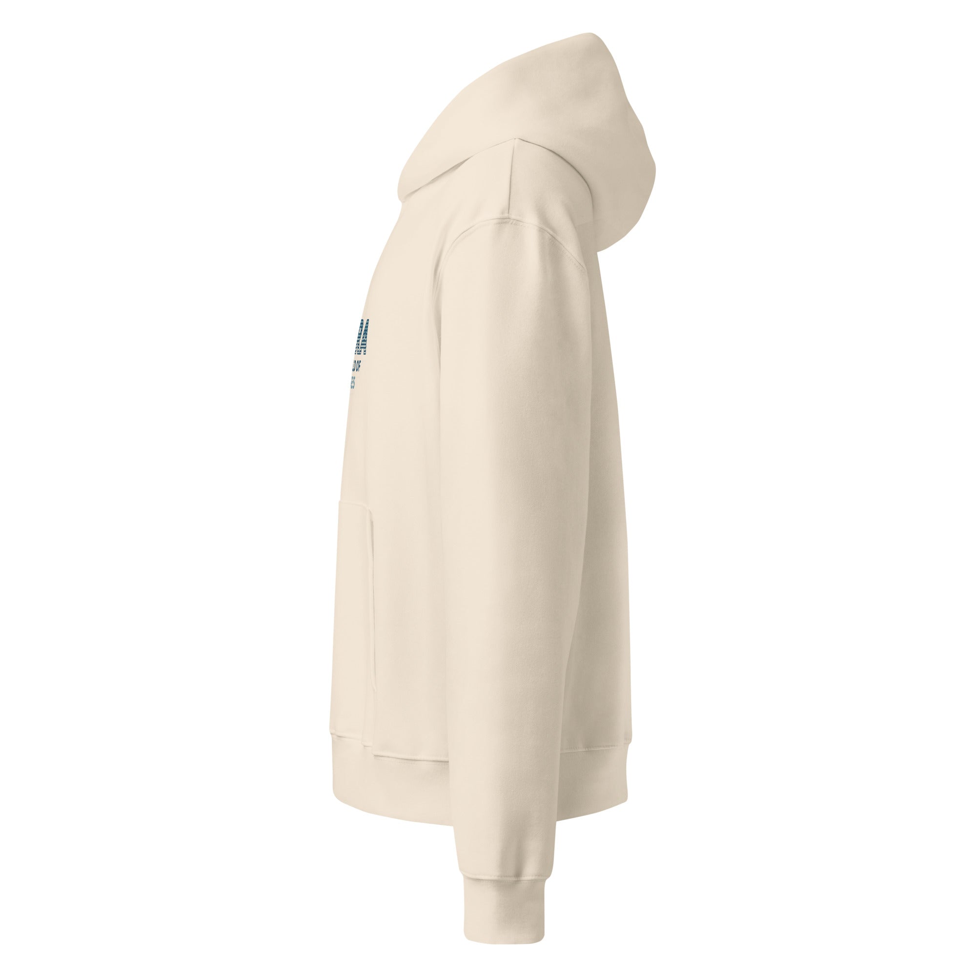 Beige Disability Awareness hoodie on a white background