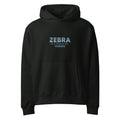 Black Hoodie with text "Zebra in a world full of horses" on a white background