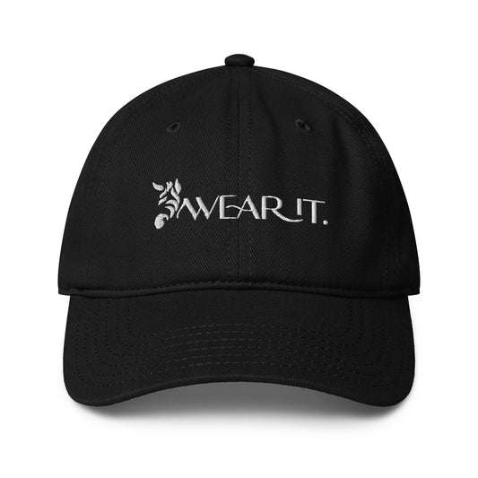 WearIt. low-profile baseball cap featuring a minimalist logo design promoting awareness for rare, chronic, and invisible conditions.
